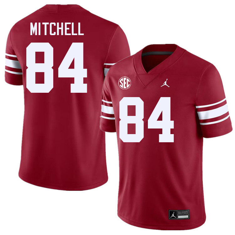 #84 Davon Mitchell Oklahoma Sooners 2024 SEC Conference College Football Jerseys-Throwback